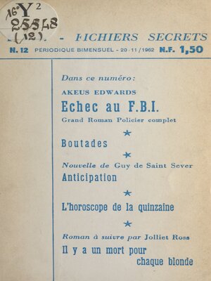 cover image of Échec au F.B.I.